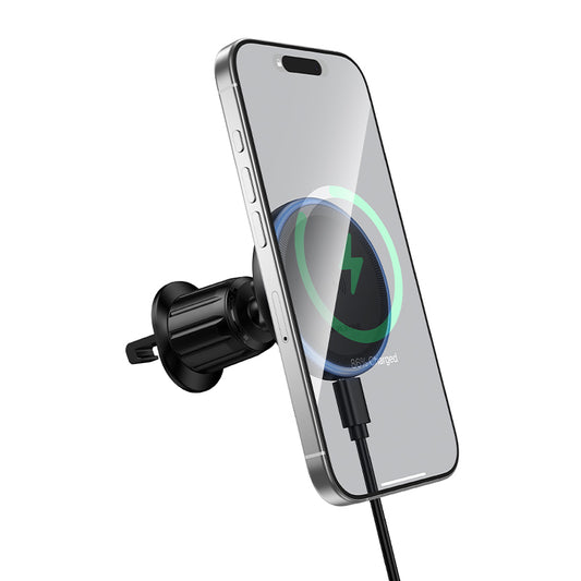 Carregador Auto Wireless Borofone BH224 Flash, 15W, 1.67A, Preto