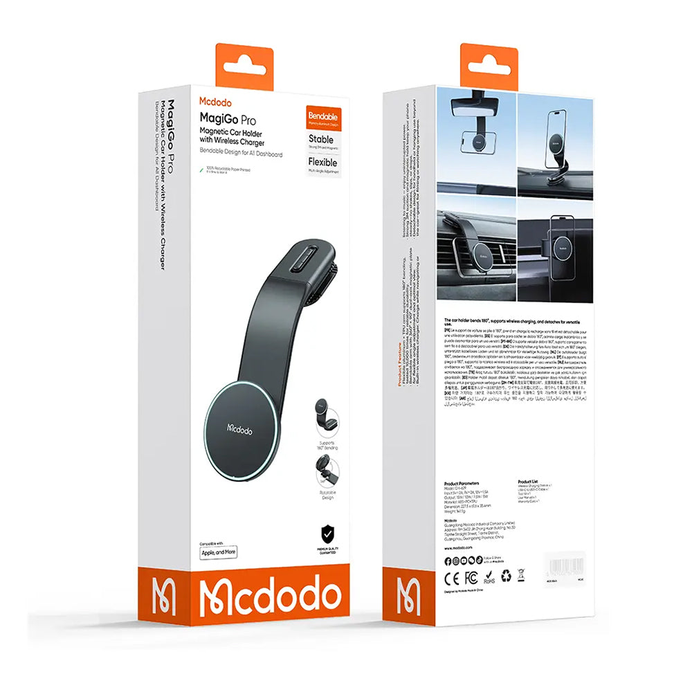 Carregador Auto Wireless McDodo CH-6290, 15W, 1.67A, Preto