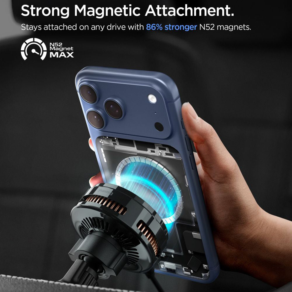 Carregador Auto Wireless Spigen Essential, 25W, 1.67A, Preto ACP10511