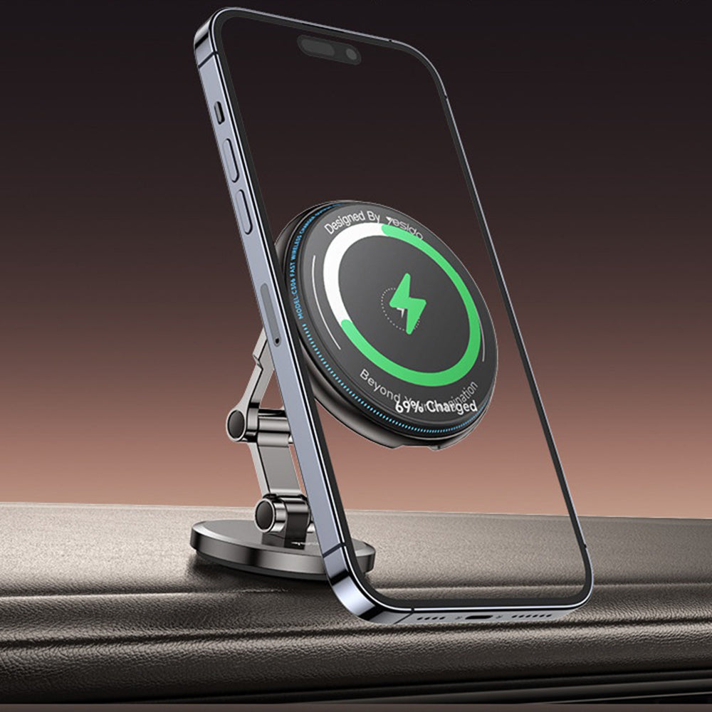 Carregador Auto Wireless Yesido C306, 15W, 1.67A, Preto