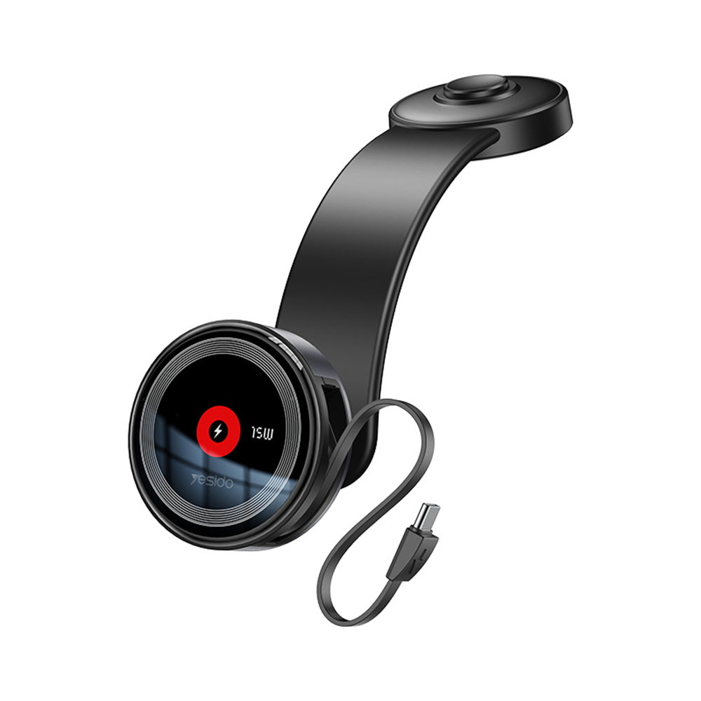 Carregador Auto Wireless Yesido C314, 15W, 1.67A, Preto