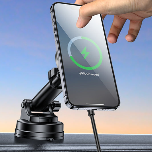 Carregador Auto Wireless Yesido DS30, 15W, 1.67A, Preto