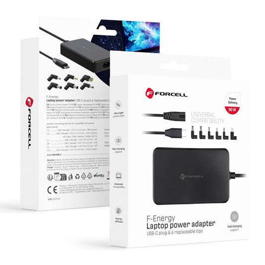 Carregador Forcell F-Energy E856, 90W, Preto