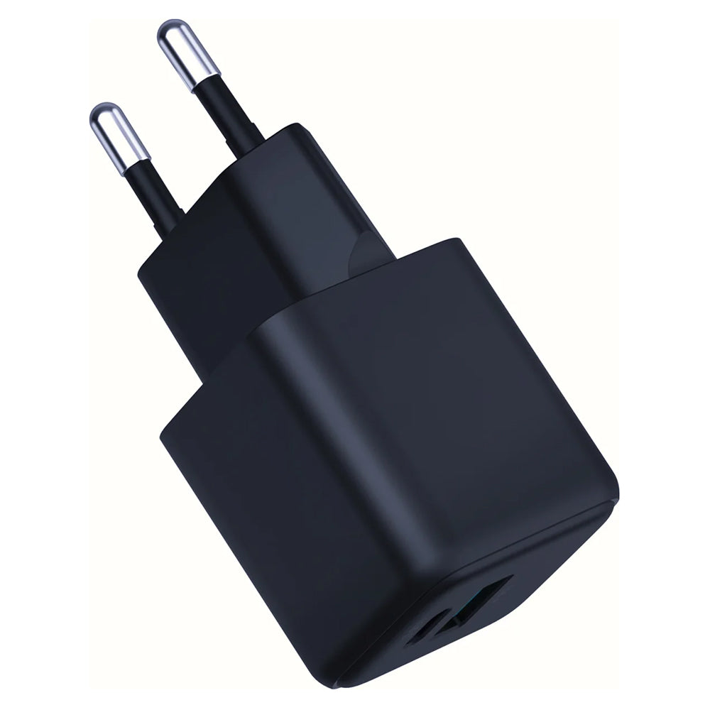 Carregador de Rede 3MK Hyper, 20W, 3A, 1 x USB-A - 1 x USB-C, Preto