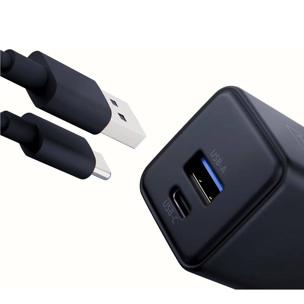Carregador de Rede 3MK Hyper, 20W, 3A, 1 x USB-A - 1 x USB-C, Preto