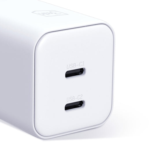 Carregador de Rede 3MK Hyper, 45W, 2 x USB-C, Branco
