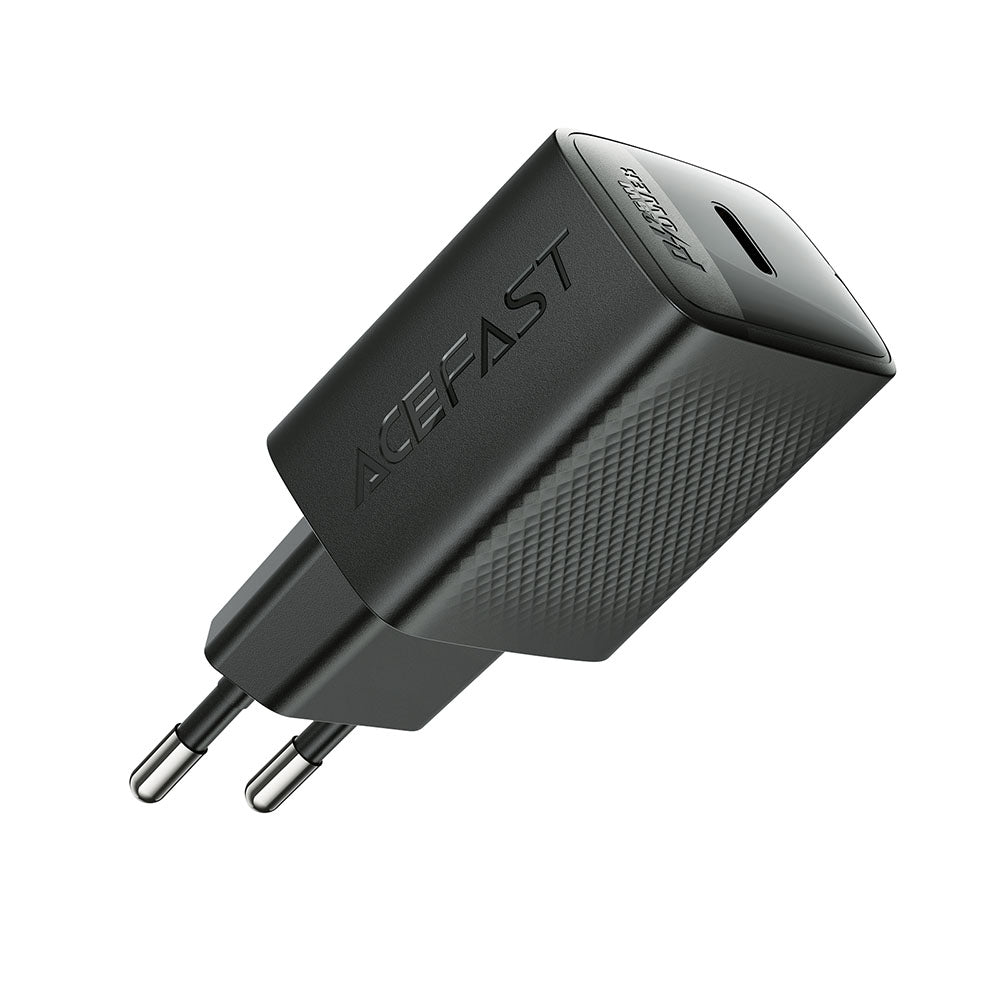 Carregador de Rede Acefast A104, 25W, 3A, 1 x USB-C, Preto