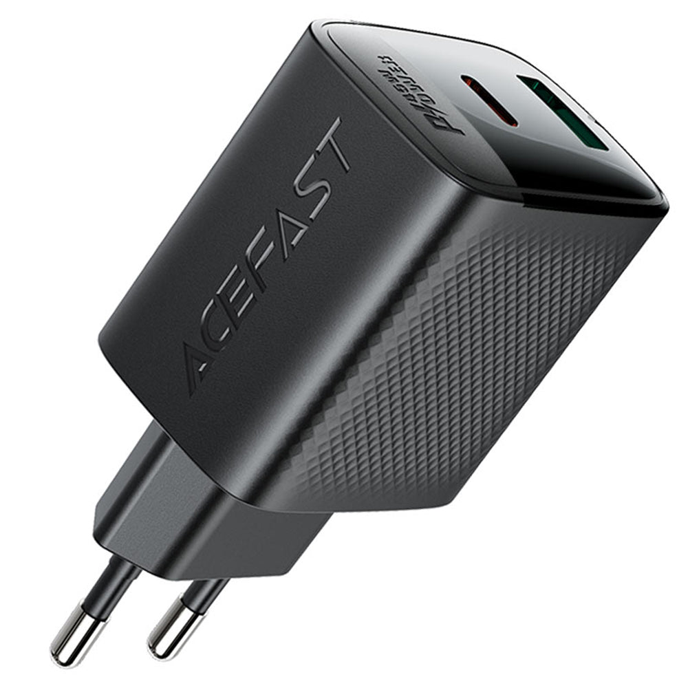 Carregador de Rede Acefast A106, 45W, 3A, 1 x USB-A - 1 x USB-C, Preto
