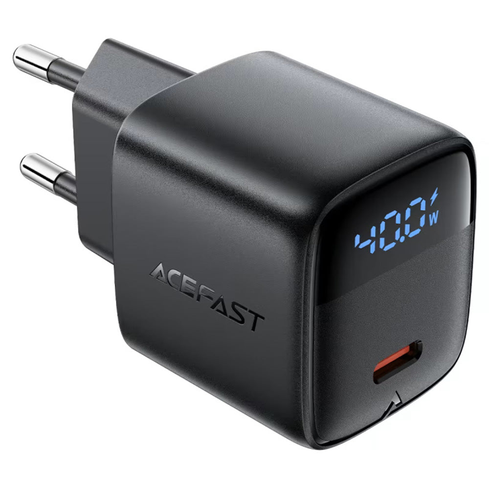 Carregador de Rede Acefast A135 Display, 45W, 3A, 1 x USB-C, Preto
