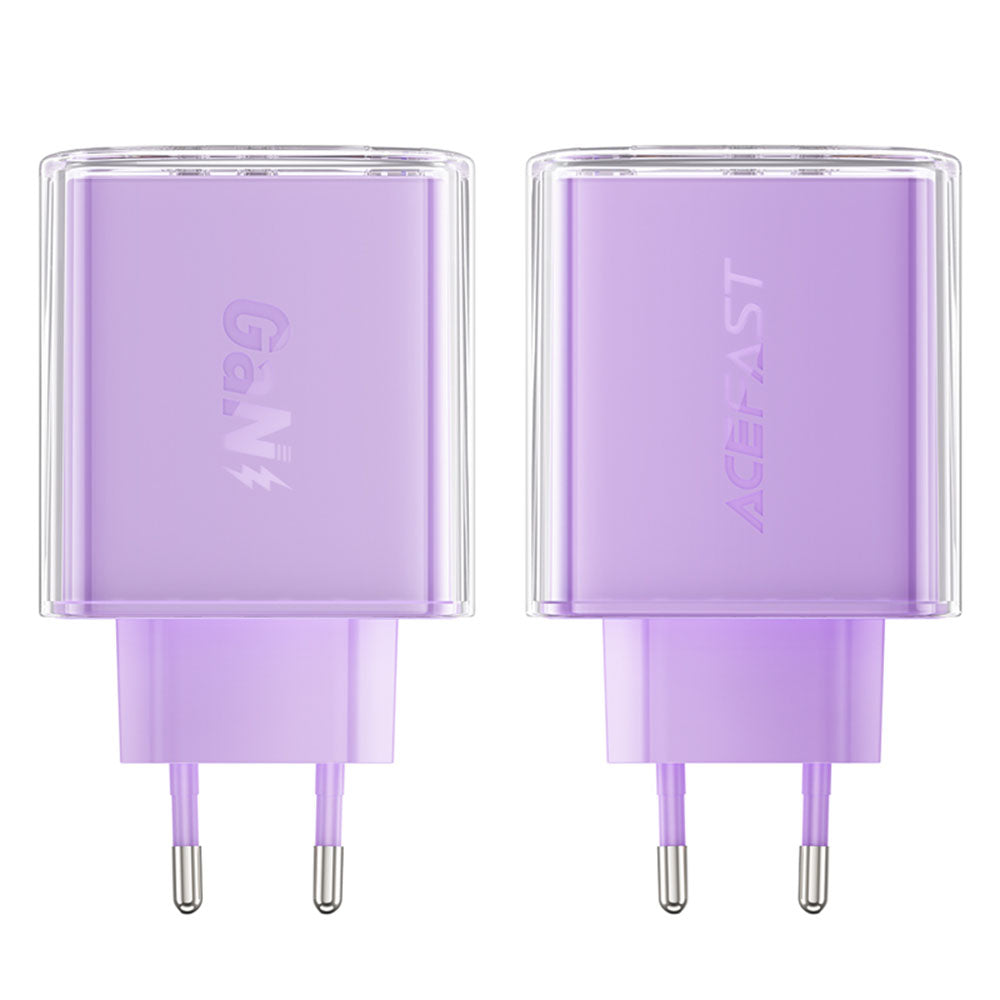 Carregador de Rede Acefast A45 Exploration, 65W, 3.25A, 1 x USB-A - 2 x USB-C, Roxo