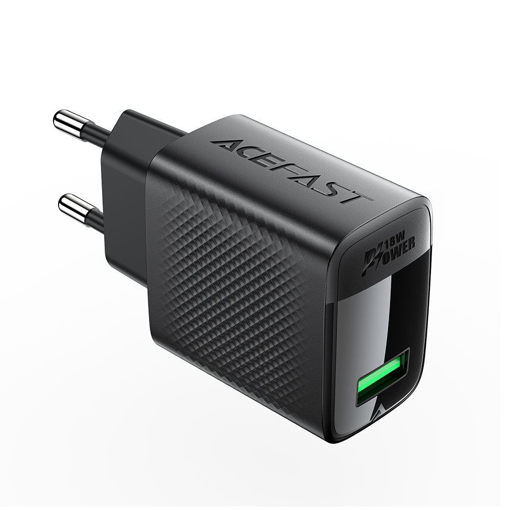 Carregador de Rede Acefast A90, 18W, 3A, 1 x USB-A, Preto