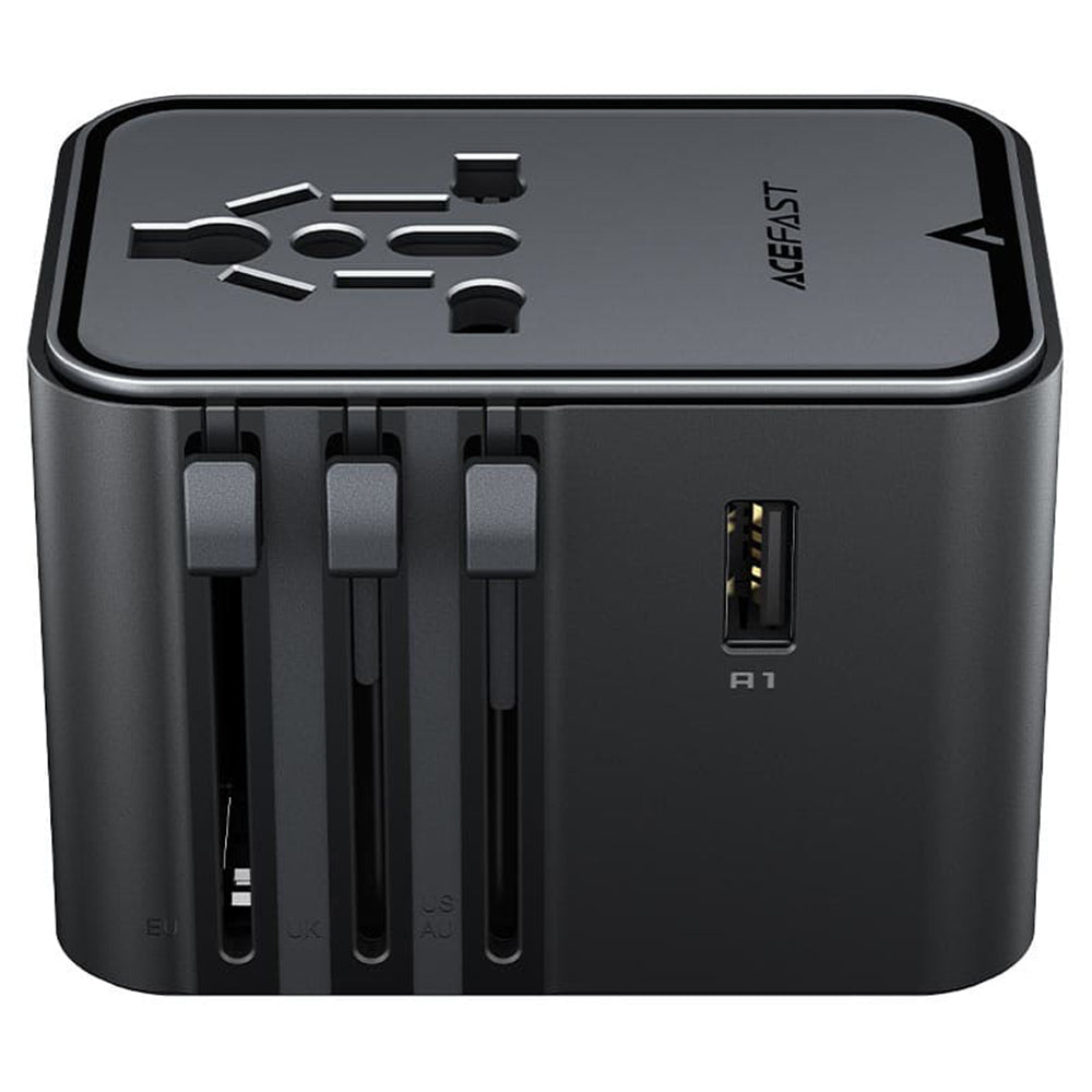 Carregador de Rede Acefast Z8 Travel, 45W, 3A, 2 x USB-A - 3 x USB-C, Preto