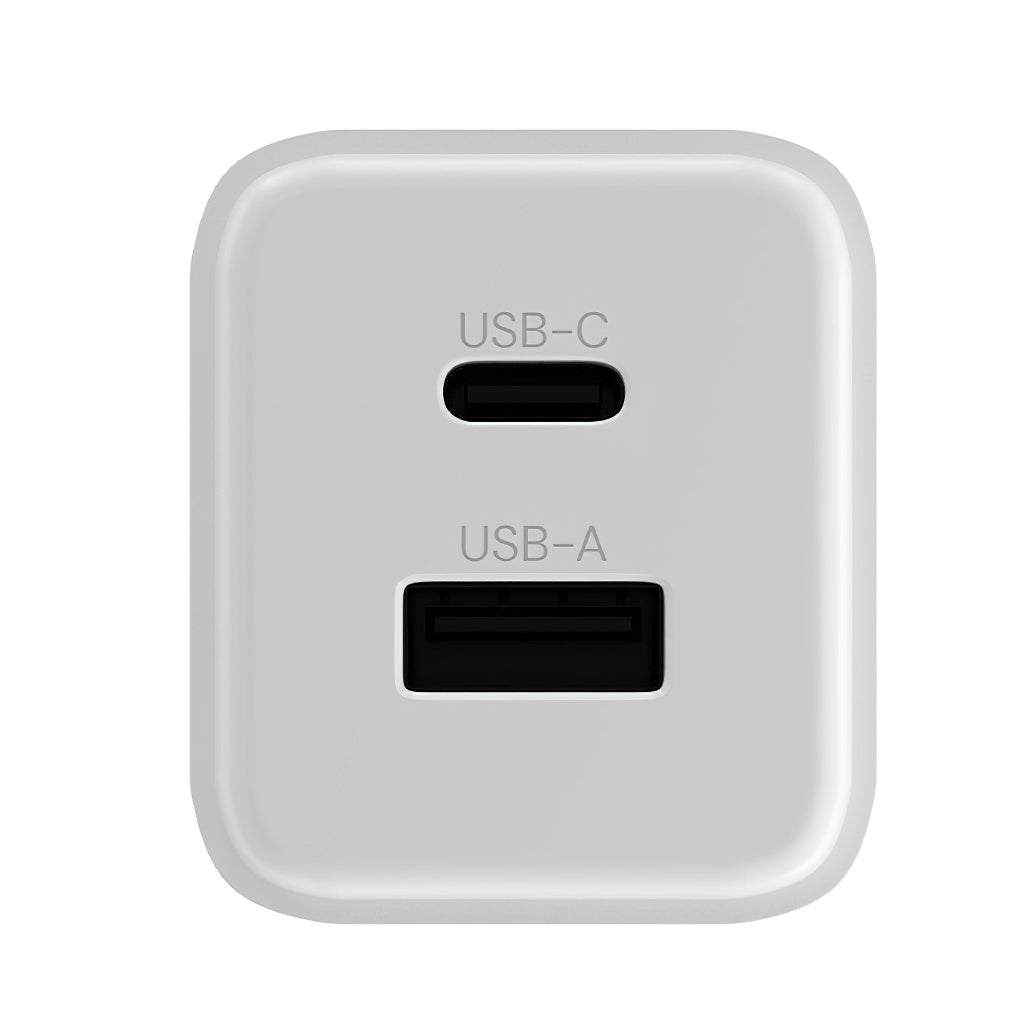 Carregador de Rede Allity. ATC-01-45WCC Fast, 45W, 3A, 1 x USB-A - 1 x USB-C, Branco