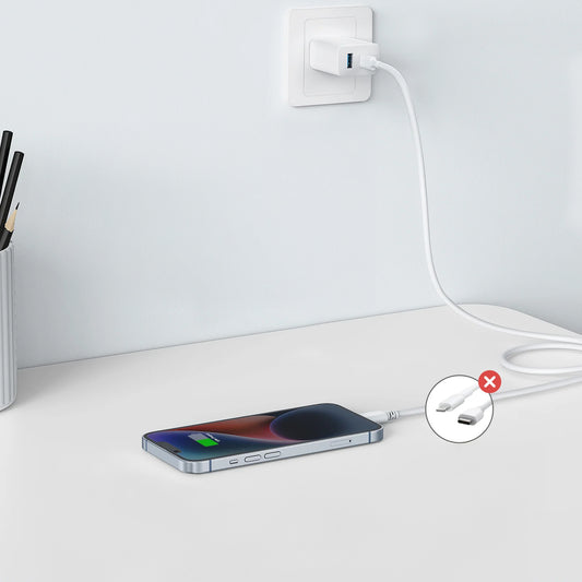 Carregador de rede Anker 312, 20W, 3A, 1 x USB-A - 1 x USB-C, branco A2348G21