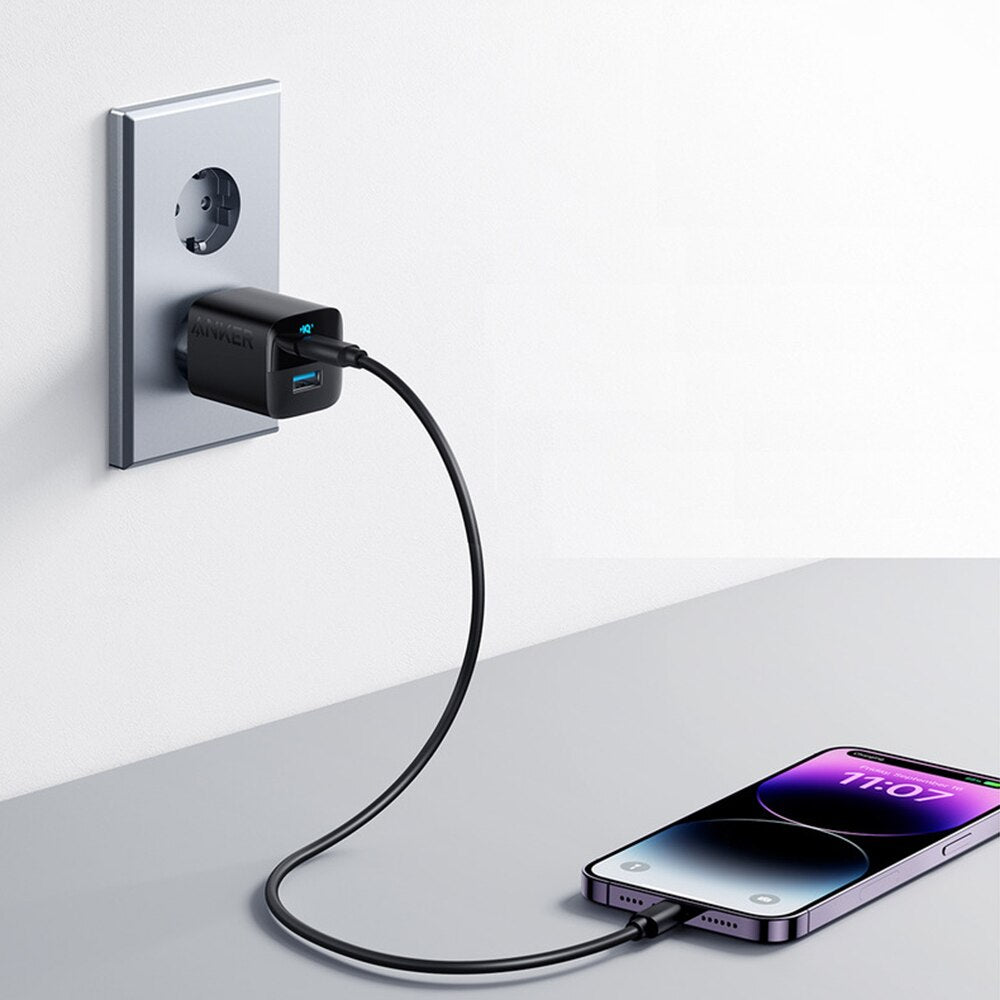 Carregador de rede Anker 323, 33W, 3A, 1 x USB-A - 1 x USB-C, preto A2331G11
