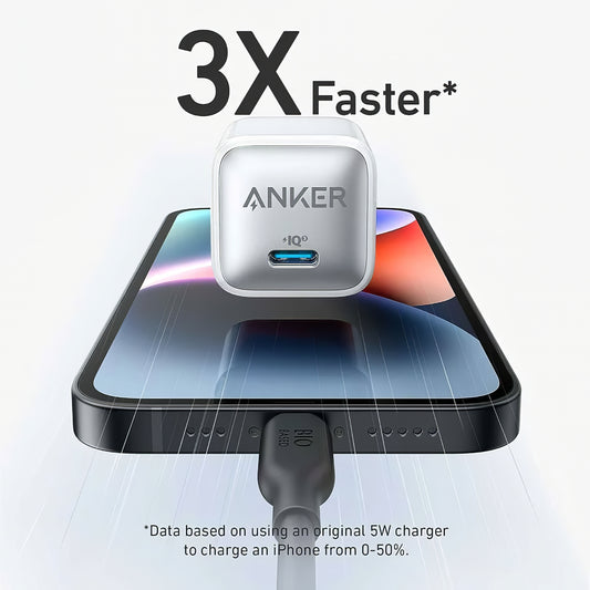 Carregador de rede Anker 512 Nano 3, 20W, 3A, 1 x USB-C, branco A2346G21