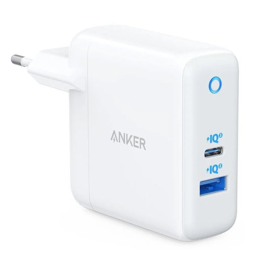Carregador de rede Anker PowerPort PD+ 2, 35W, 3A, 1 x USB-A - 1 x USB-C, branco A263636G21
