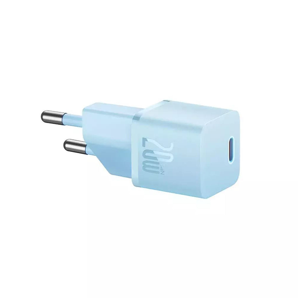 Carregador de Rede Baseus GaN Mini 1C, 20W, 3A, 1 x USB-C, Azul CCGN050103