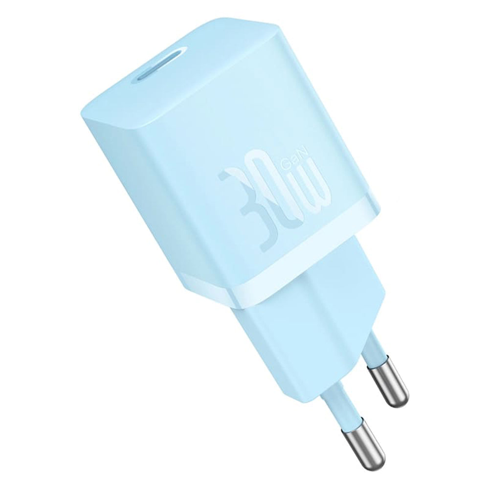 Carregador de Rede Baseus GaN Mini 1C, 30W, 3A, 1 x USB-C, Azul CCGN070603