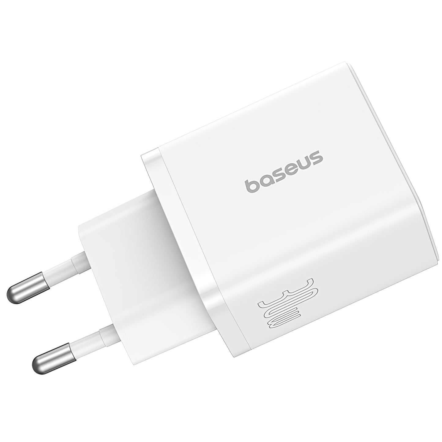 Carregador de rede Baseus Cube, 30 W, 2,4 A, 1 x USB-A - 1 x USB-C, branco P10111404213-00