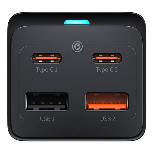 Carregador de rede Baseus GaN3 Pro PowerStrip, 65W, 3A, 2 x USB-A - 2 x USB-C - 1 x Schuko, preto PSZM000901 PSZM000901
