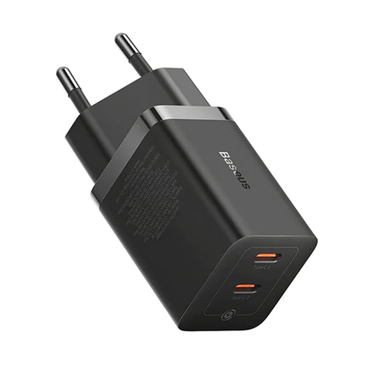 Carregador de Rede Baseus GaN5 Pro, 40W, 3A, 2 x USB-C, Preto CCGP180101