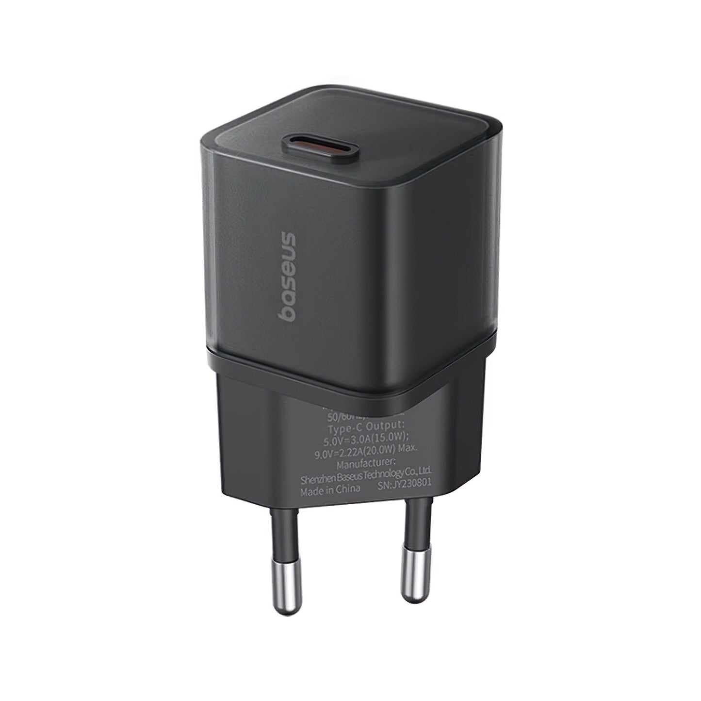 Carregador de rede GaN5S Baseus GaN5S, 20W, 3A, 1 x USB-C, preto P10162503113113-00