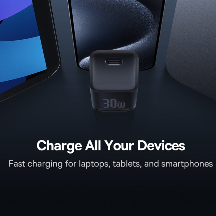 Network Charger Baseus GaN5S, 30W, 3A, 1 x USB-C, Black P10162504113-00