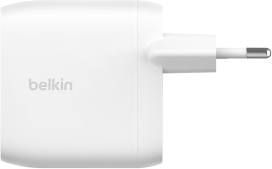Carregador de Rede Belkin BoostCharge Pro Dual, 60W, 3A, 2 x USB-C, Branco WCB010vfWH