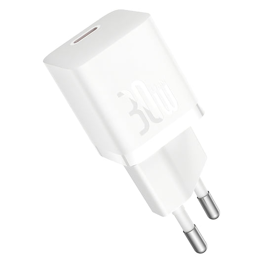 Carregador de rede GaN5S com cabo USB-C Baseus GaN5S, 30W, 3A, 1 x USB-C, branco P1011090902213-00