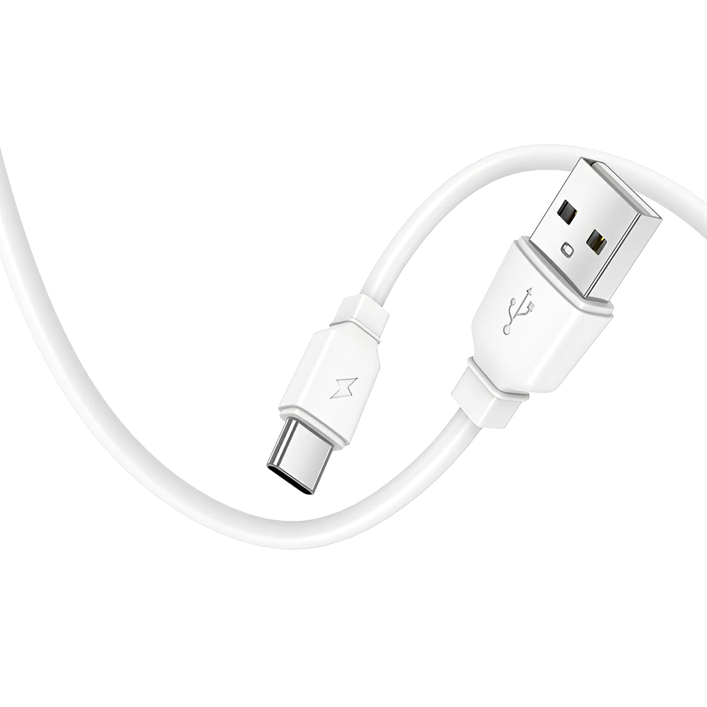 Carregador de rede Prestico F7S USB-C com cabo, 12 W, 2,4 A, 1 x USB-A, branco