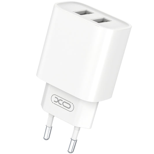 XO Design XO Design BPCE02C Carregador de rede com cabo USB-C, 10,5 W, 2,1 A, 2 x USB-A, branco