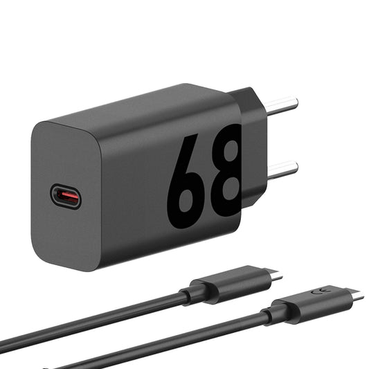 Carregador de rede com cabo USB-C Motorola, 68 W, 6,2 A, 1 x USB-C, preto PG38C06281