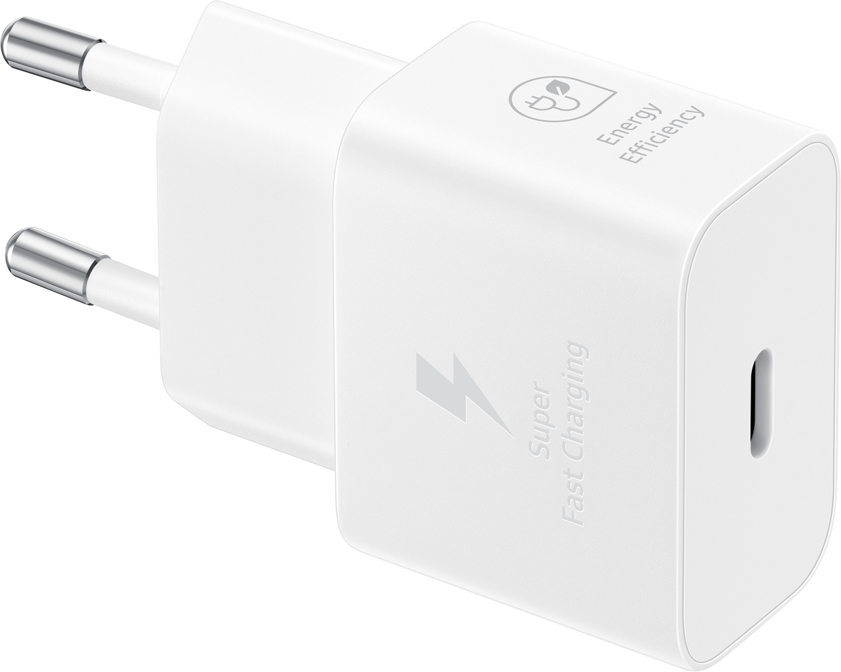 Carregador de rede Samsung com cabo USB-C Samsung, 25 W, 3 A, 1 x USB-C, branco EP-T2510XWEGEU