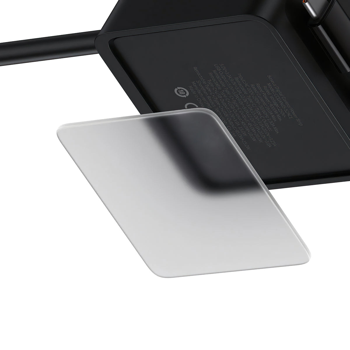 Extensão Baseus GaN3 Pro, 2 x Schuko - 1 x USB-A - 2 x USB-C, Preto PSLR000301