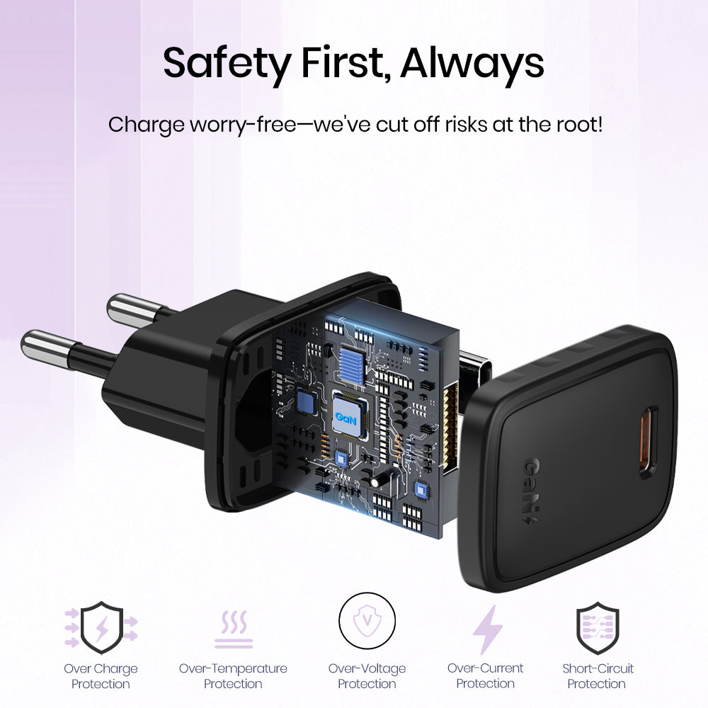 Carregador de Rede com Cabo Lightning Lito LC17L, 30W, 3A, 1 x USB-C, Preto