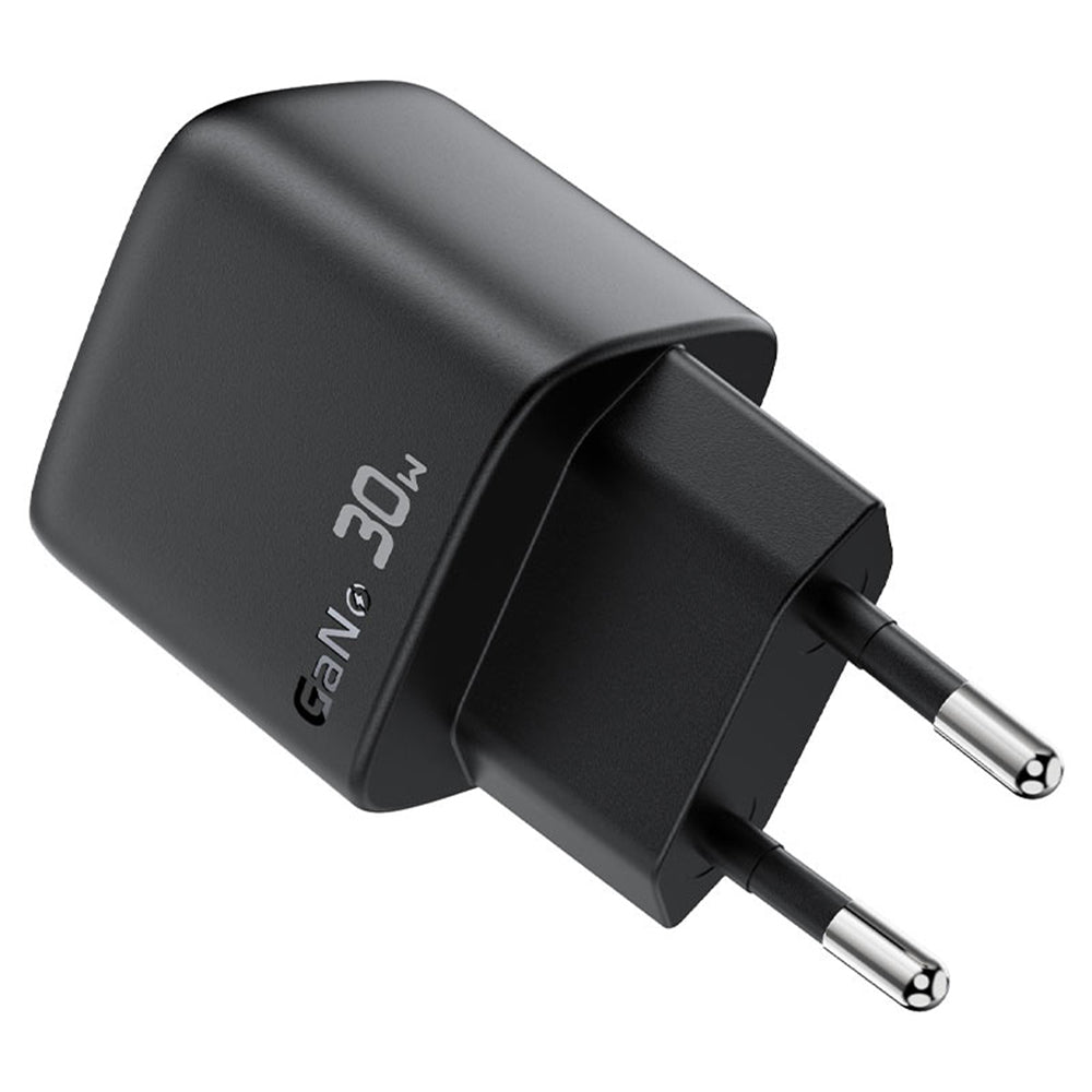 Carregador de Rede com Cabo USB-C Acefast A115 Display, 30W, 3A, 1 x USB-C, Preto