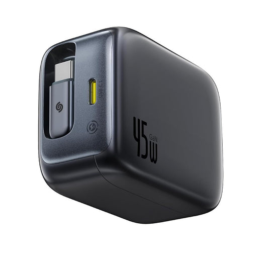 Carregador de Rede com Cabo USB-C Baseus EnerCore CJ11, 45W, 3A, 1 x USB-C, Preto Z0004800