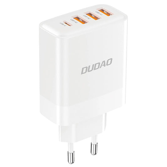 Carregador de rede Dudao A5HEU, 20W, 3A, 1 x USB-C - 3 x USB-A, branco