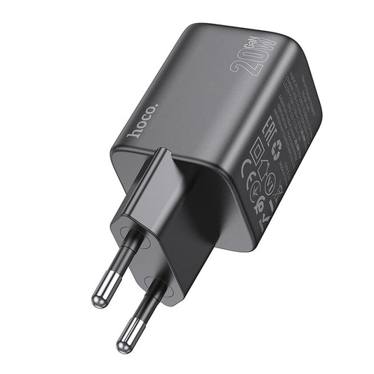 Carregador de Rede HOCO N40, 20W, 3A, 1 x USB-C, Preto