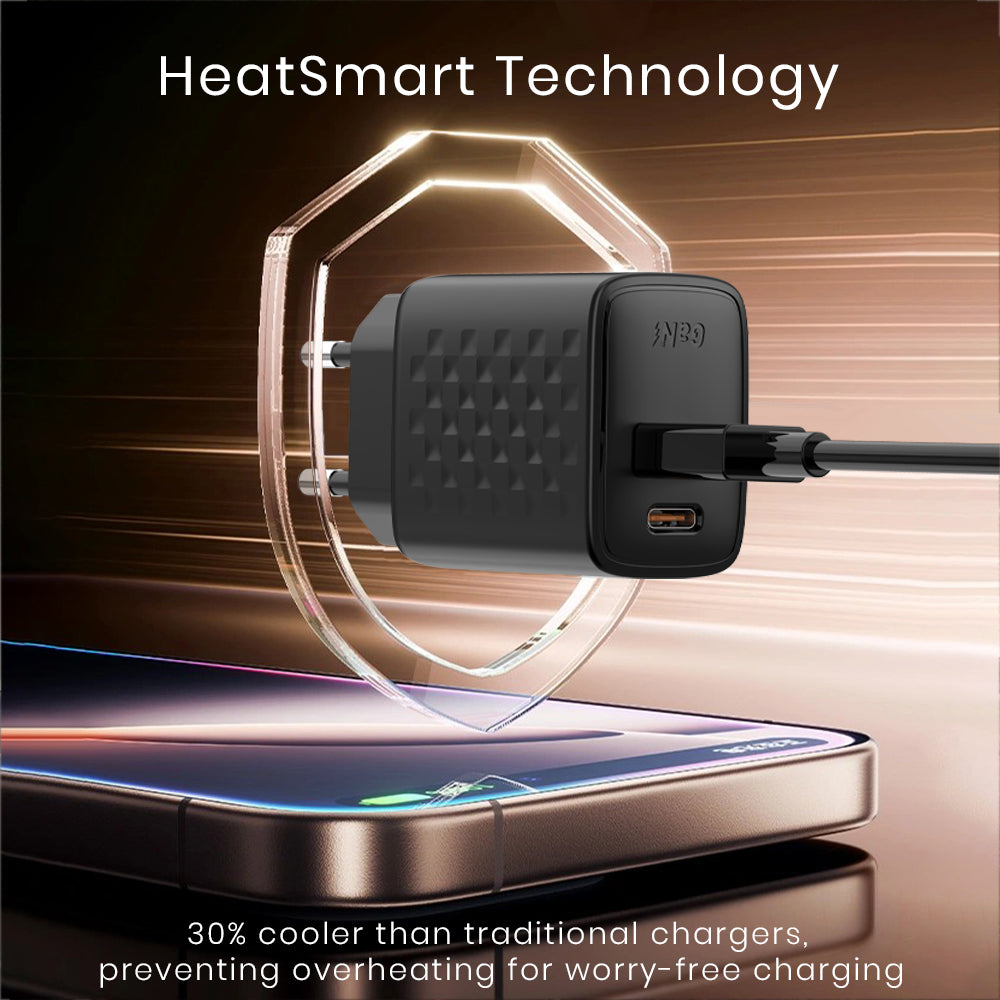 Carregador de Rede Lito LC15, 20W, 3A, 1 x USB-A - 1 x USB-C, Preto