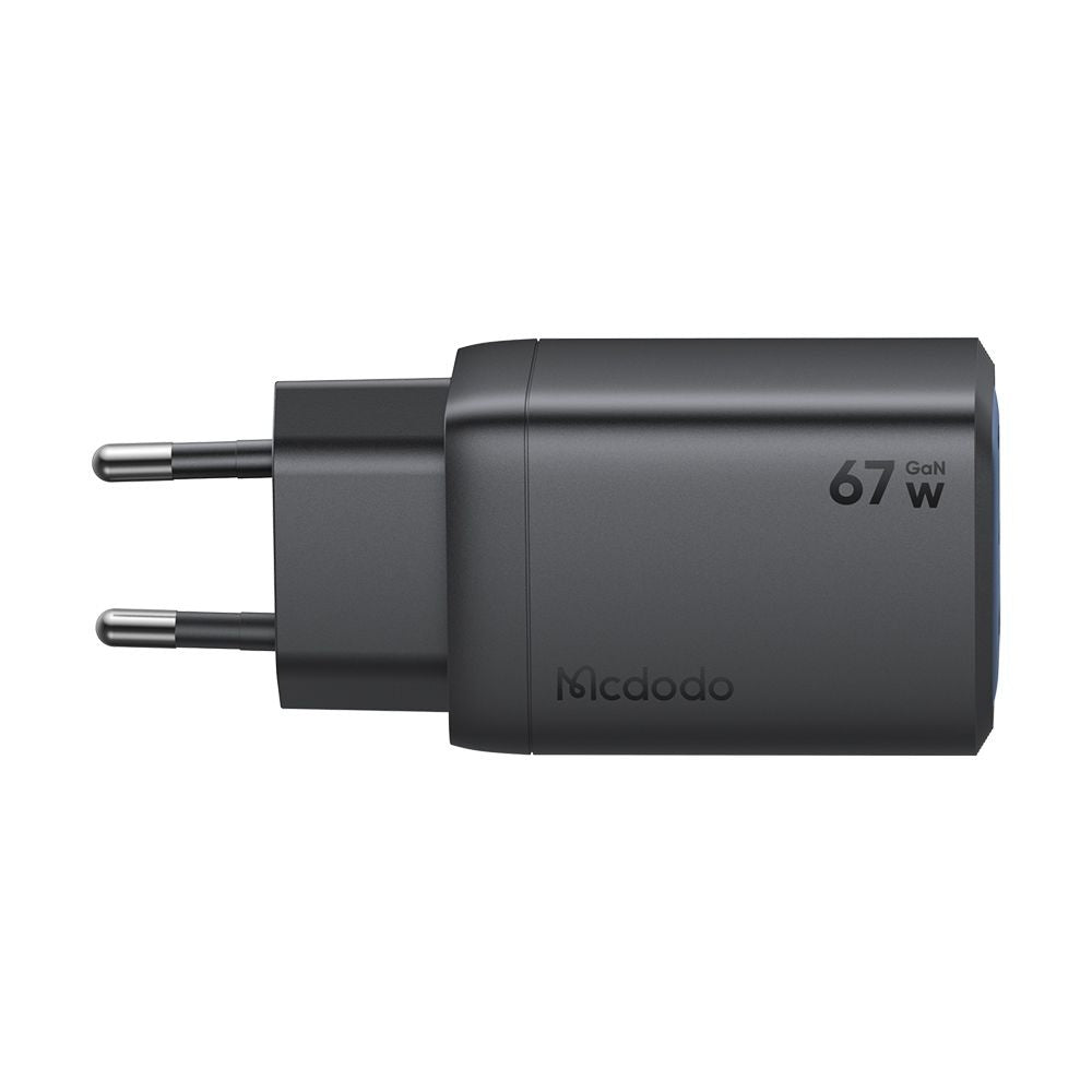 Carregador de Rede McDodo CH-0970 Gana Mini, 67W, 3A, 1 x USB-A - 2 x USB-C, Preto