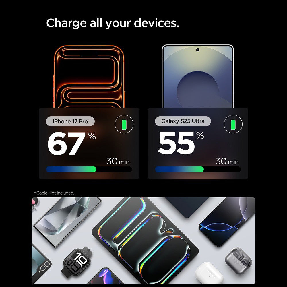 Carregador de Rede Spigen EE301EU Essential, 30W, 3A, 1 x USB-C, Preto ACH09493