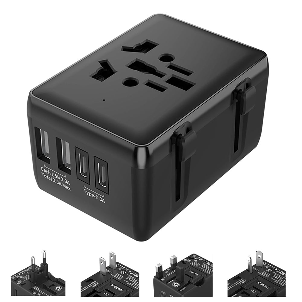 Carregador de Rede Techsuit HHt204A Travel, 15W, 3A, 2 x USB-A - 2 x USB-C, Branco