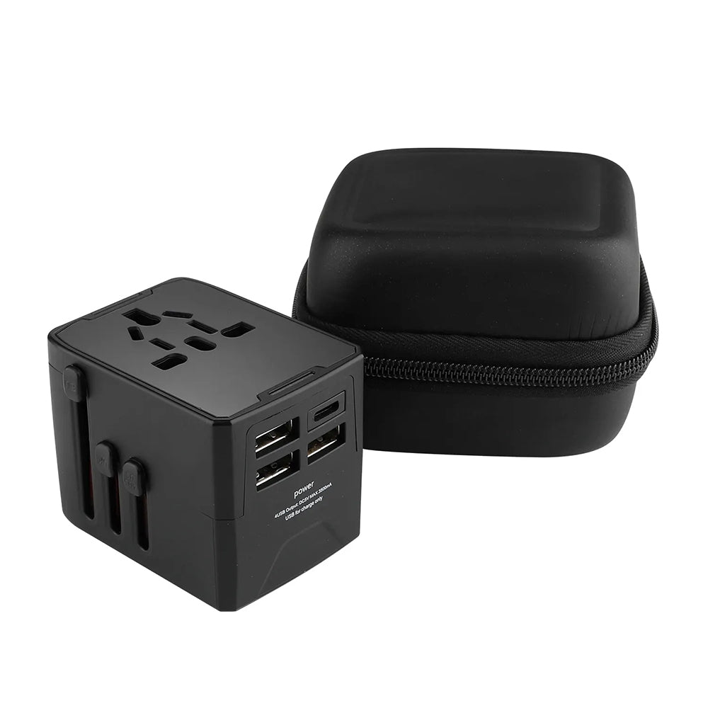 Carregador de Rede Techsuit HHT520 Travel, 15W, 3A, 3 x USB-A - 1 x USB-C, Preto