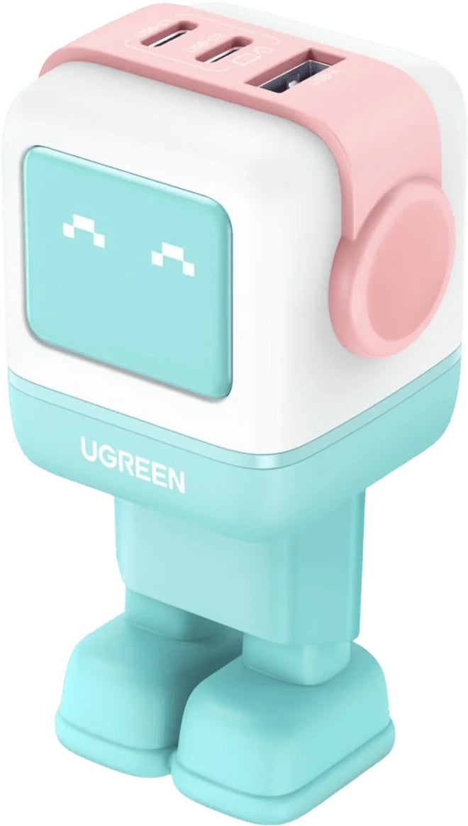 Carregador de Rede UGREEN CD361 Uno, 65W, 3.25A, 1 x USB-A - 2 x USB-C, Turquesa