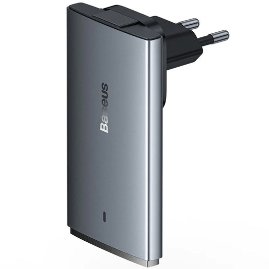 Baseus GaN5 Pro Ultra Fino, 65W, 3.25A, 1 x USB-C, 1 x USB-C, Cinzento CCGP150113