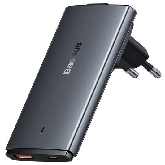 Baseus GaN5 Pro Ultra Fino, 65W, 3.25A, 1 x USB-C, 1 x USB-C, Cinzento CCGP150113