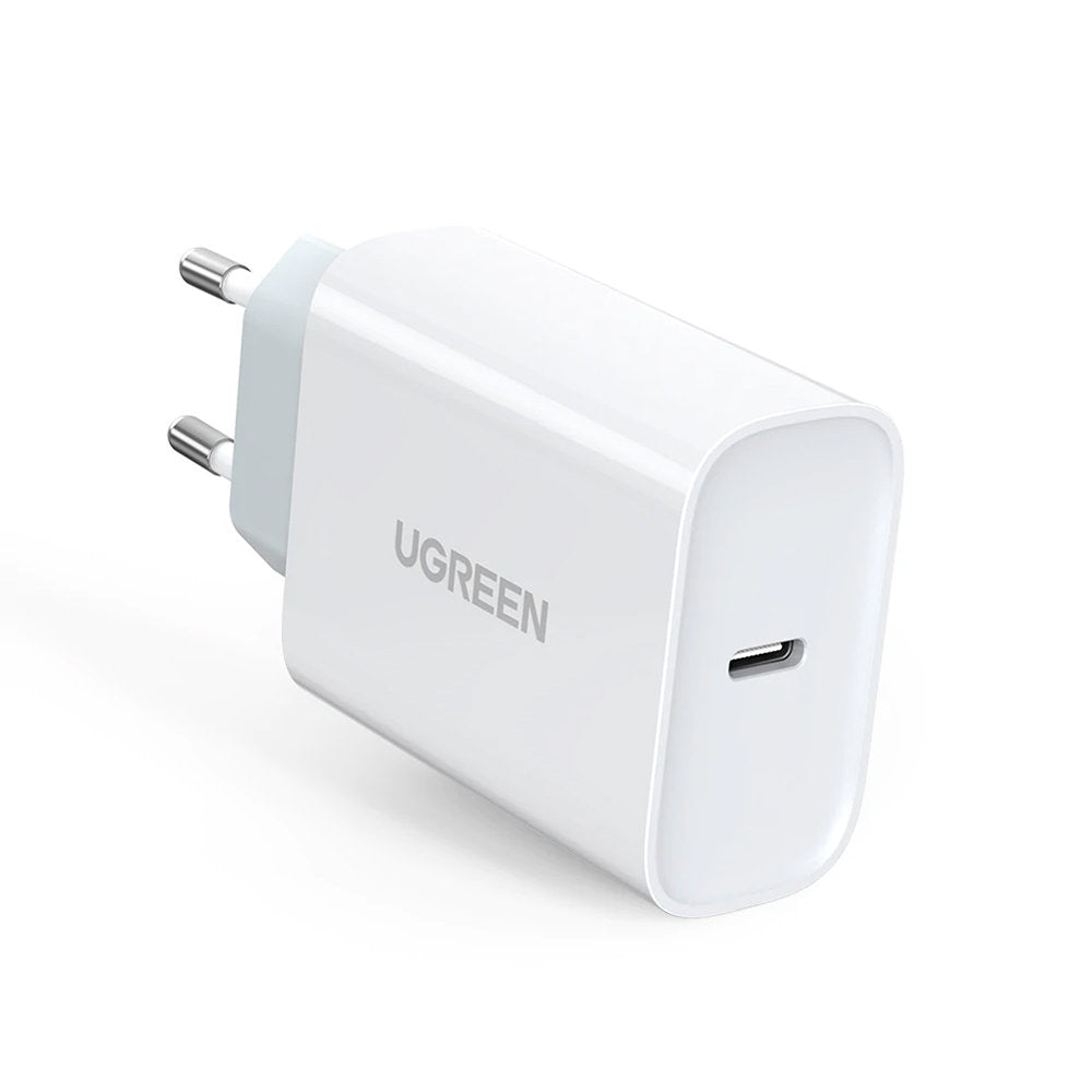 Carregador de rede UGREEN CD127, 30W, 3A, 1 x USB-C, branco