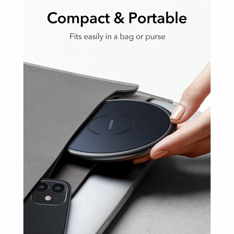 Carregador de Rede Sem Fios ESR Halolock, 10W, 1.1A, Azul